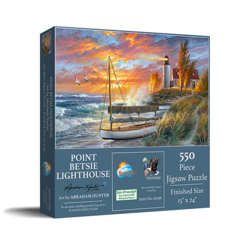 Point Betsie Lighthouse 550 piece Jigsaw Puzzle for Adults