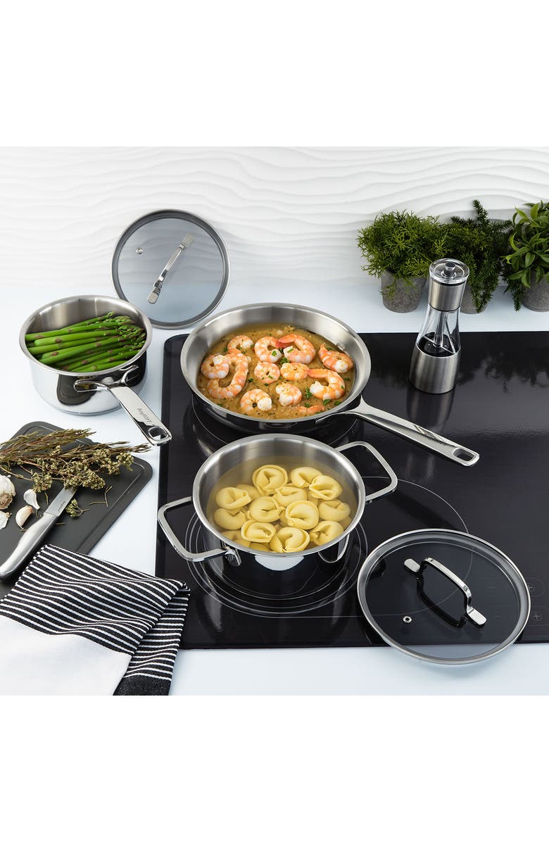 BergHOFF DiNA Helix 5-Piece Cookware Set, Alternate, color, Silver