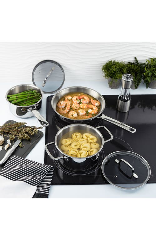 Berghoff Dina Helix 5-piece Cookware Set In Silver