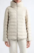 Herno Faux Suede Quilted Down Puffer Jacket