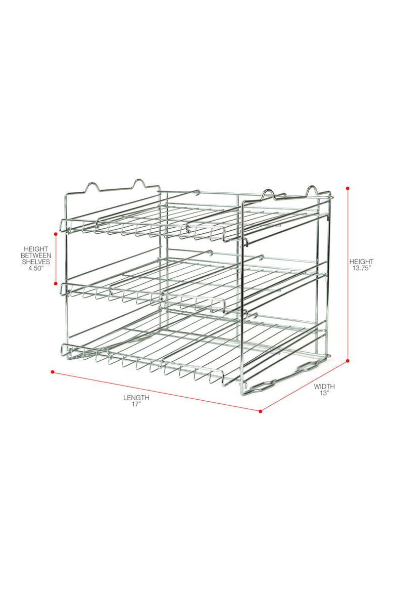Stackable Can Organizer, Alternate, color, STAINLESS STEEL