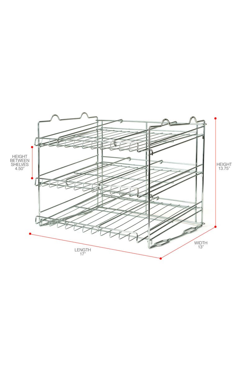 SORBUS Stackable Can Organizer, Alternate, color, Stainless Steel