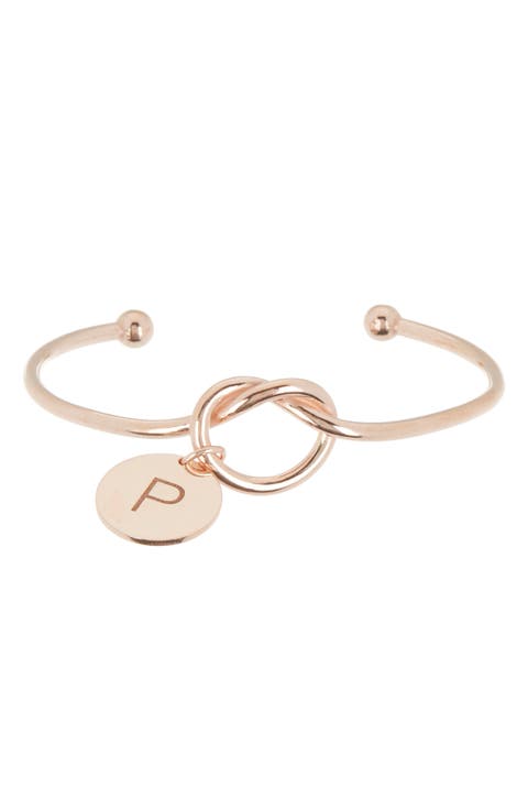 Love Knot Initial Bracelet