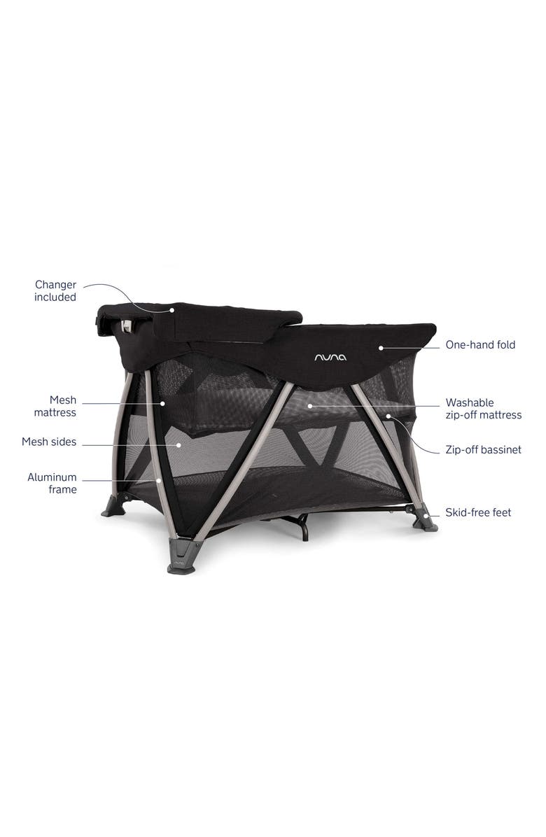 Nuna SENA<sup>®</sup> Aire Playard & Travel Crib, Alternate, color, Caviar