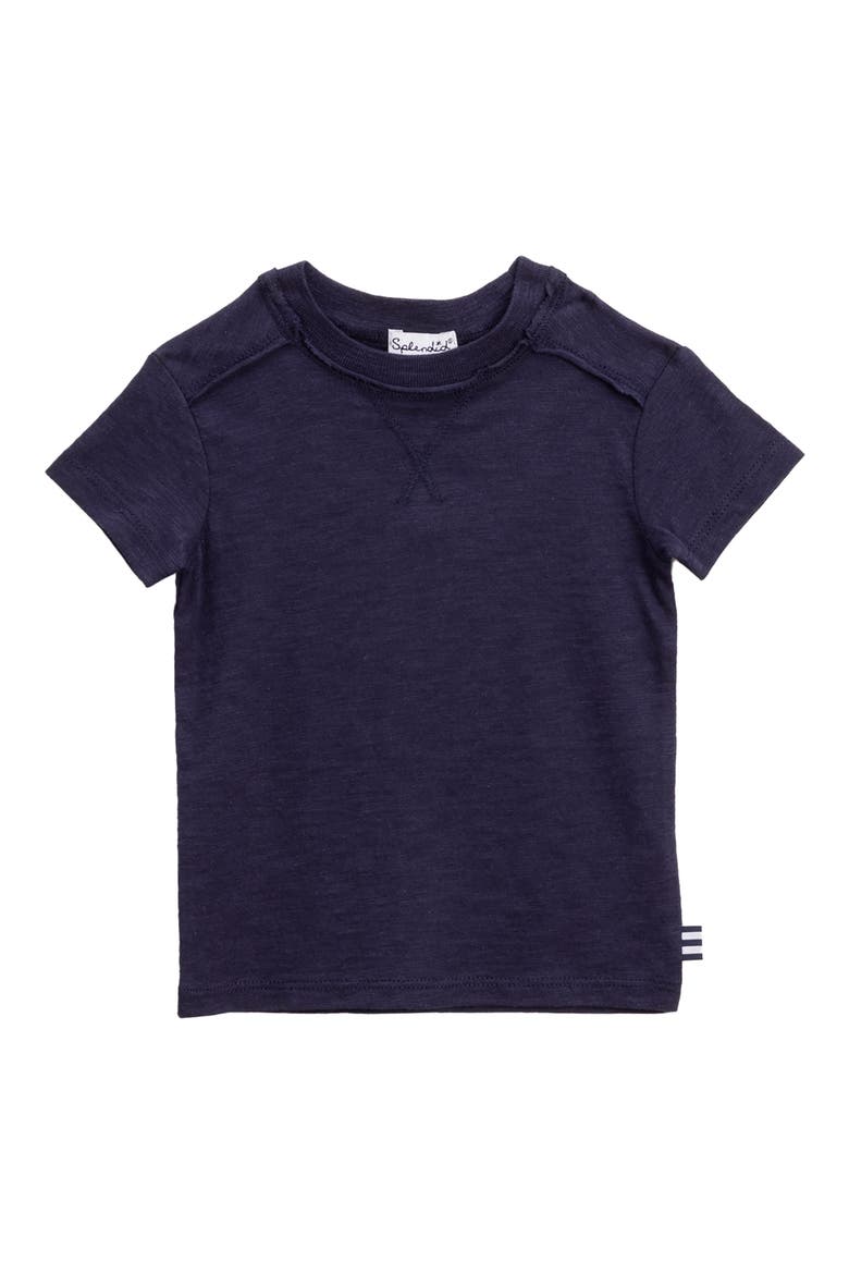 Cotton & Modal T-Shirt, Main, color, NAVY