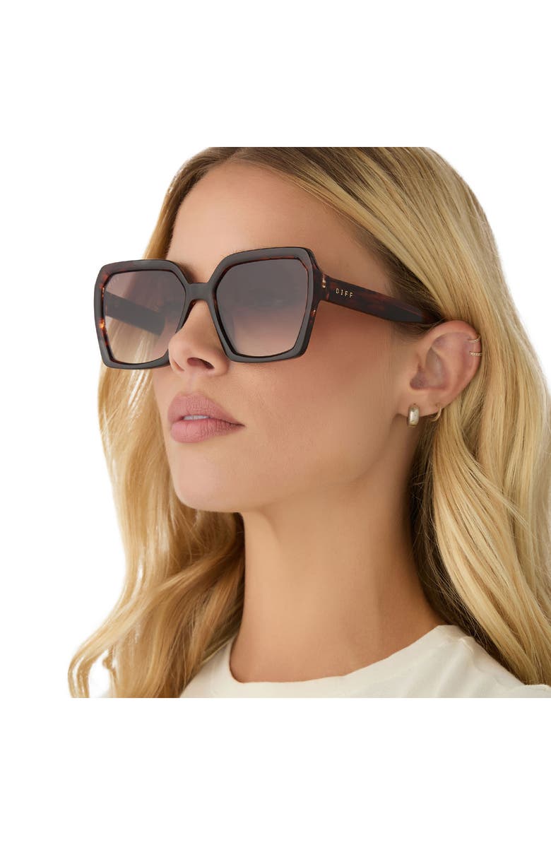 DIFF Sloane 54mm Square Sunglasses, Alternate, color, Brown Gradient