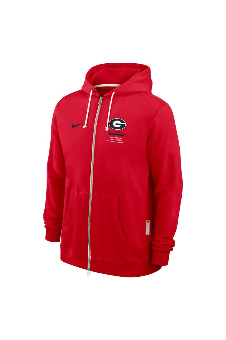 Men's Nike  Red Georgia Bulldogs 2026 Sideline Standard Issue Dri-FIT Full-Zip Hoodie, Alternate, color, Red