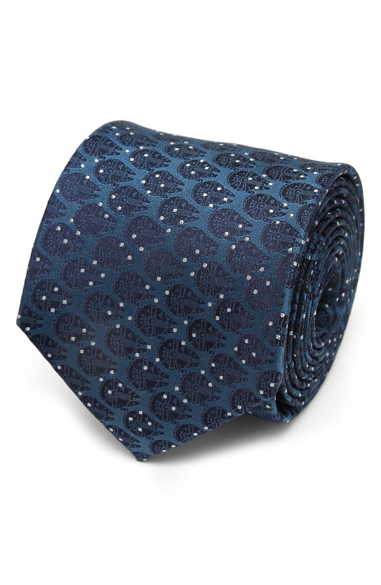 Cufflinks, Inc. Star Wars<sup>™</sup> - Millennium Falcon Dot Silk Tie, Alternate, color, Blue