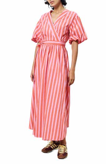 FRNCH Edmonise Stripe Wrap Dress