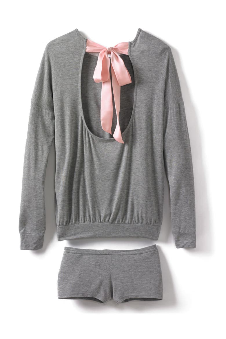 Lyanna Pajama Short Set, Alternate, color, Grey