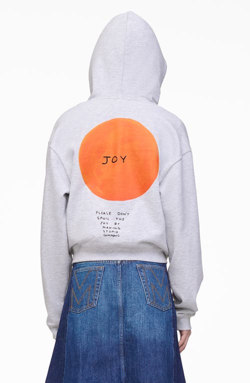 Marc Jacobs Joy Graphic Cotton Hoodie In Gray