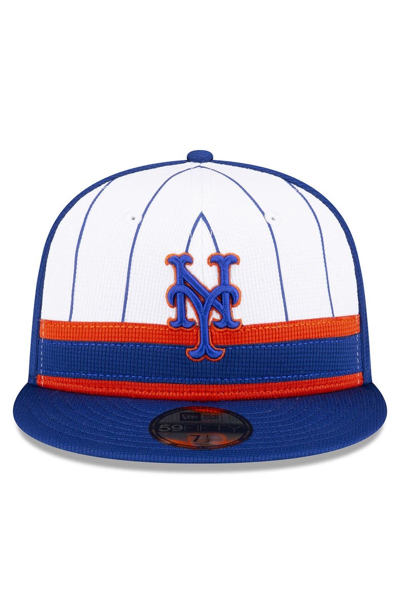 New Era Youth New Era  White New York Mets 2024 Batting Practice 59FIFTY Fitted Hat, Alternate, color, 