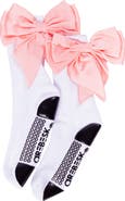 Arebesk Anna Bow No-Slip Grip Crew Socks