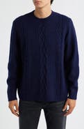 Wax London Hyatt Brushed Cable Crewneck Sweater