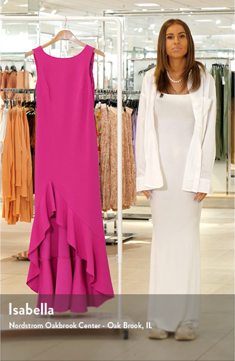 Ruffe Front Sleeveless Gown, sales video thumbnail