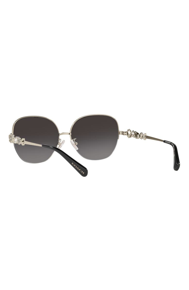 COACH 57mm Gradient Square Sunglasses, Alternate, color, Light Gold / Dark Gray