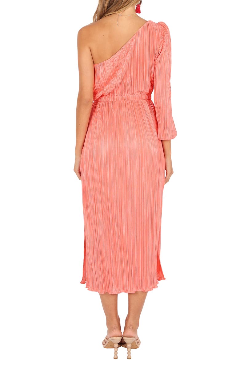 Petal & Pup Pontee Pleated One-Shoulder Midi Dress, Alternate, color,