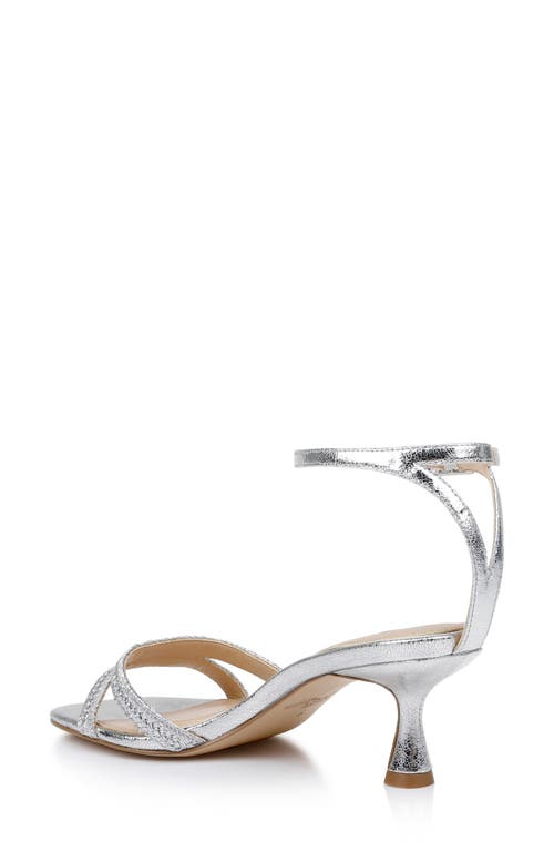 Jewel Badgley Mischka Hayzel Ankle Strap Sandal In Silver