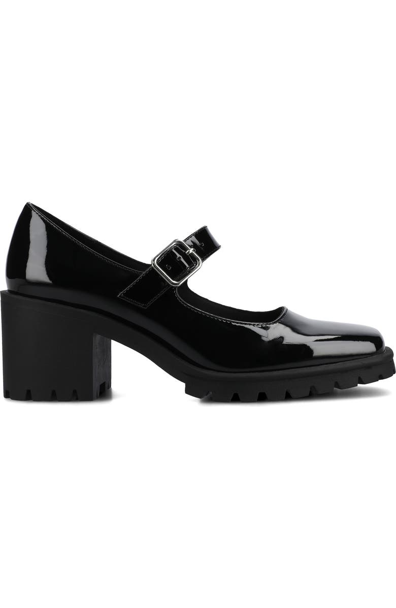 Journee Collection Mary Jane Pump, Alternate, color, Black Patent