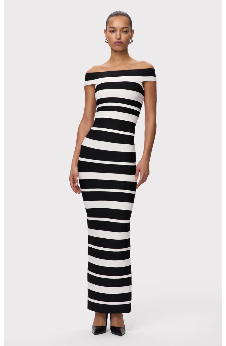 Herve Leger The Kiva Gown, Alternate, color, Black Alabaster