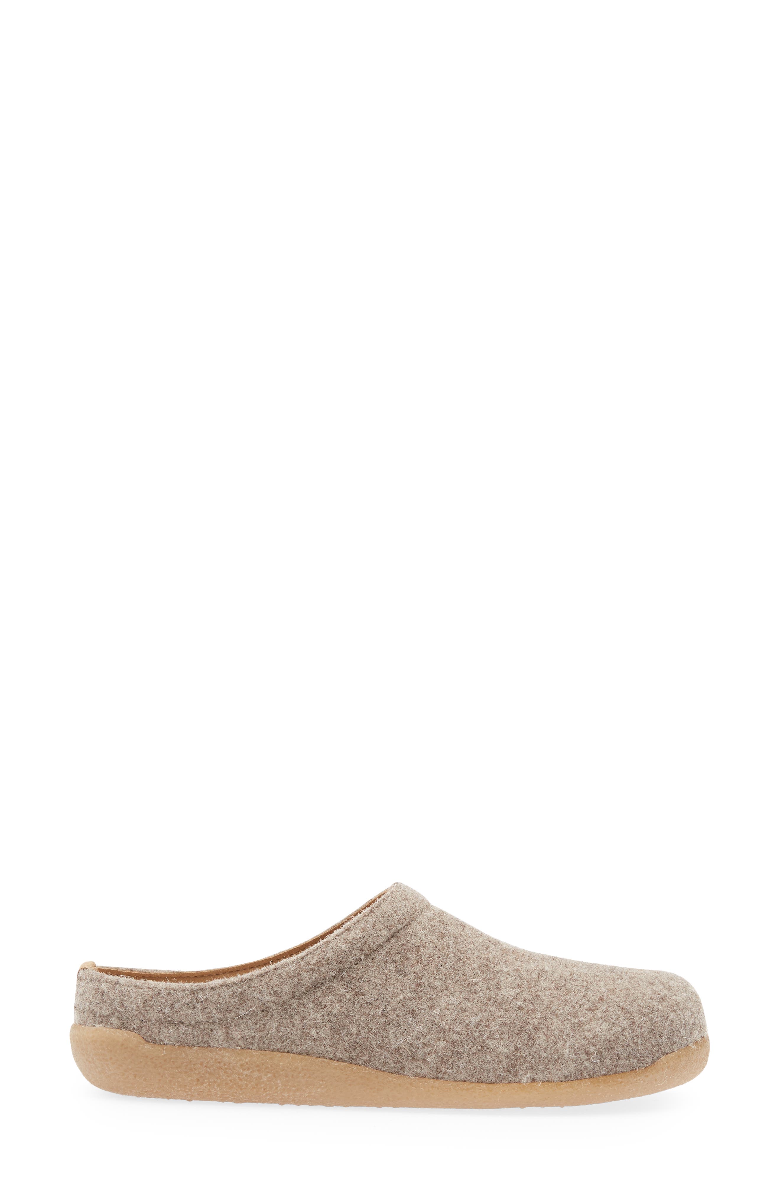 Sanita Lodge Wool Felt Slipper, Alternate, color, Stone