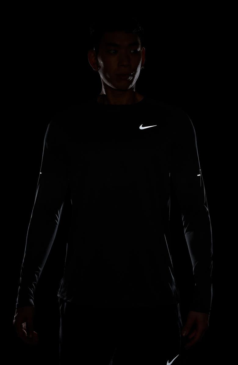 Nike Advantage Dri-FIT Long Sleeve Performance T-Shirt, Alternate, color, Black/ Reflective Silver