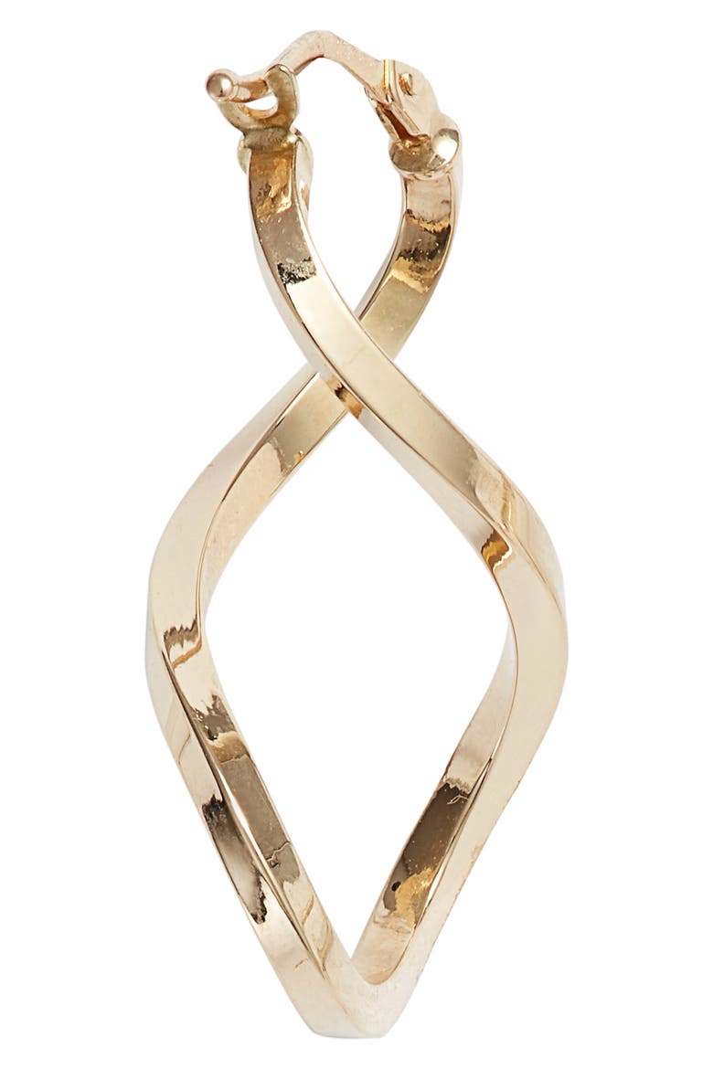 Open Twist Hoop Earrings, Alternate, color, YELLOW GOLD