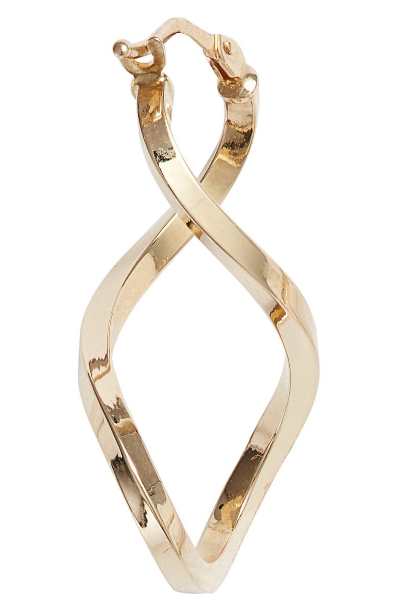 Bony Levy Open Twist Hoop Earrings, Alternate, color, Yellow Gold