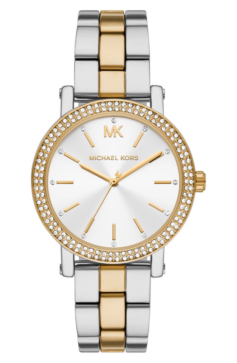 Michael Kors Corey Two-Tone Bracelet Watch, 38mm, Main, color, Gold/Silver