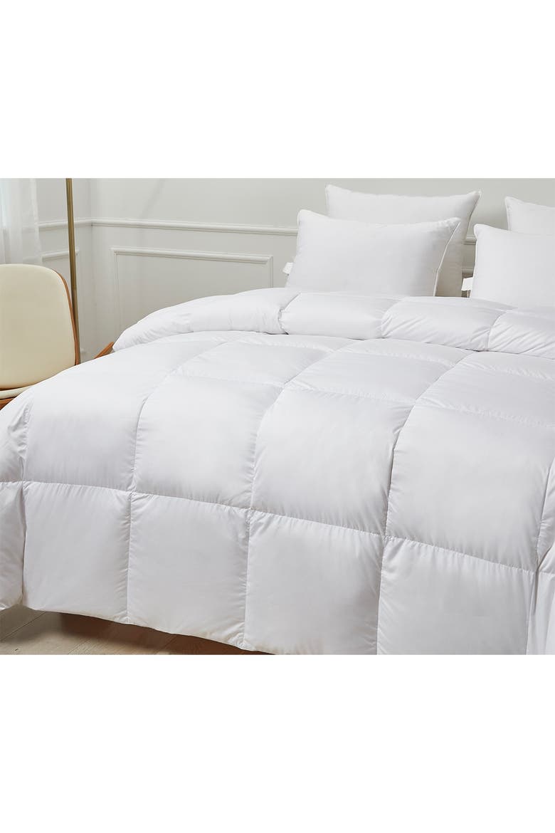 Kathy Ireland Ultra-Soft Nano-Touch Light Warmth White Down Fiber Comforter, Alternate, color, WHITE