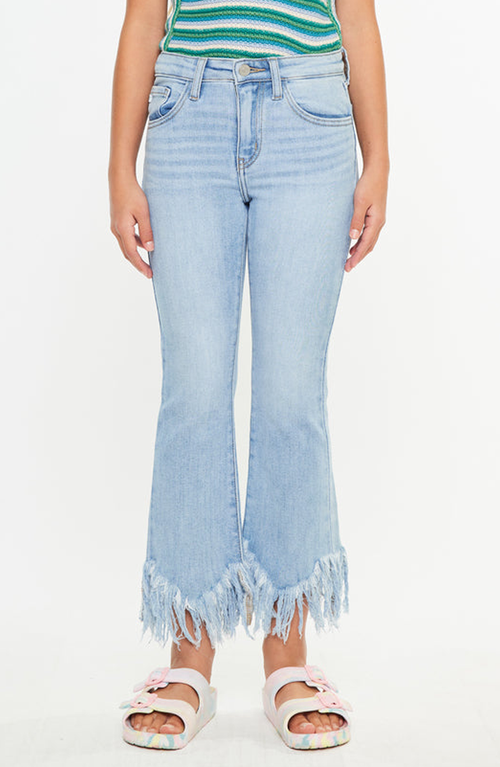 Kancan Kids'  Beth High Rise Cropped Bootcut Jeans In Blue
