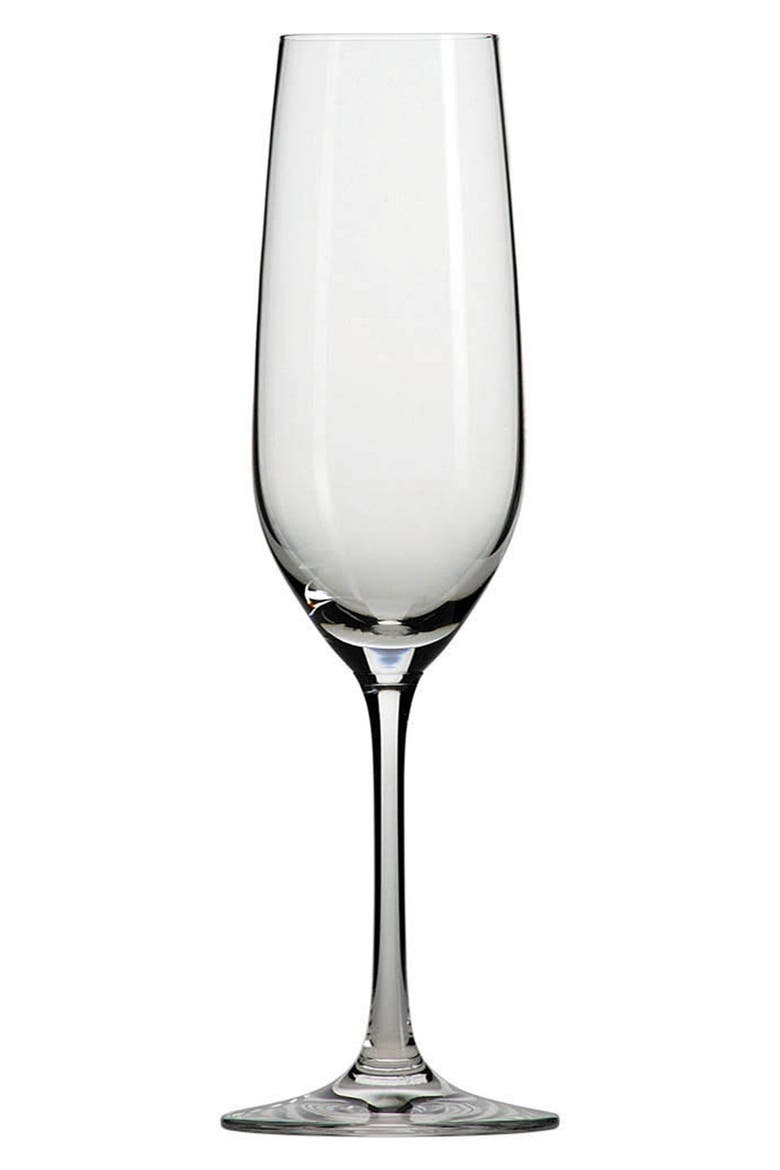 Set of 6 Forte Champagne Flutes, Main, color, CLEAR