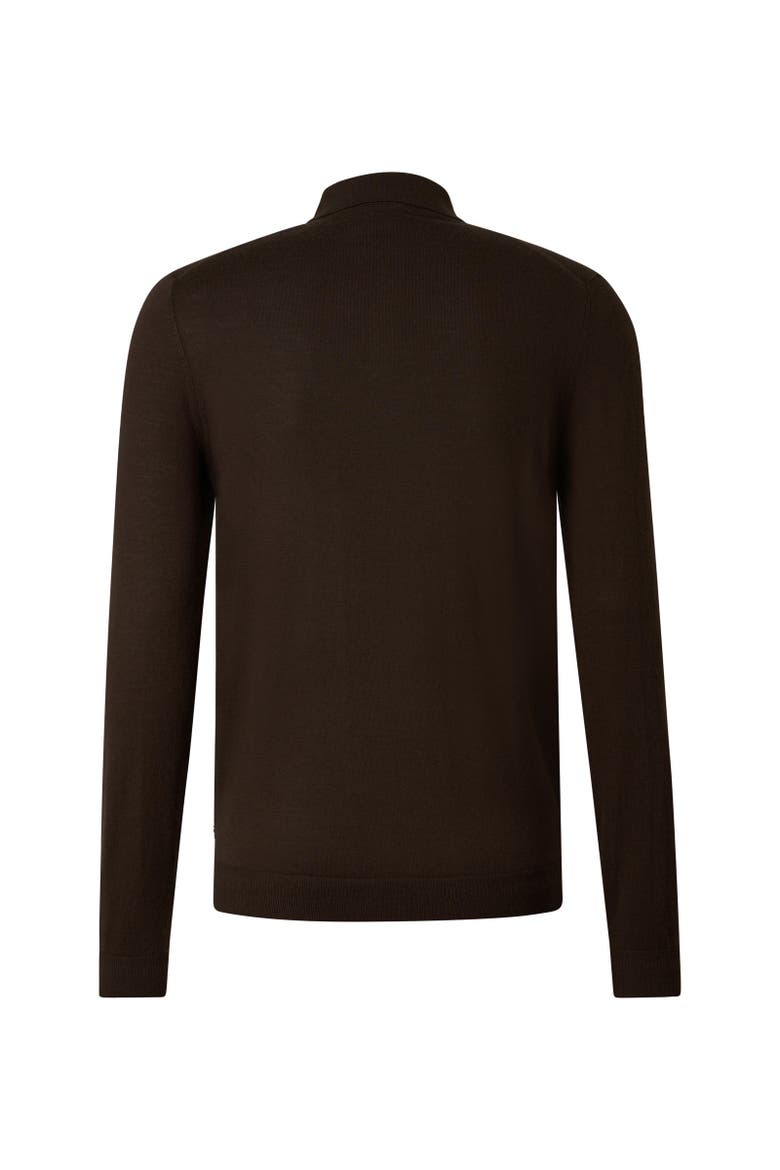 Knitted Polo Long-Sleeved Top Jake, Alternate, color, Dark brown