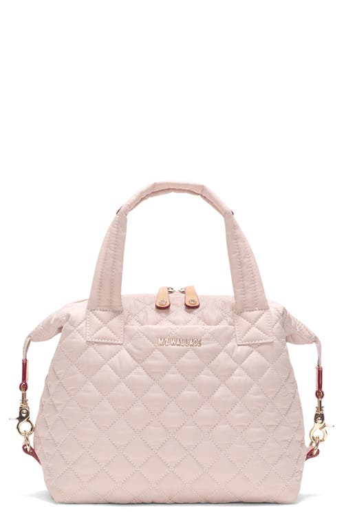 Mz Wallace Small Sutton Deluxe Top Handle Bag In Pink