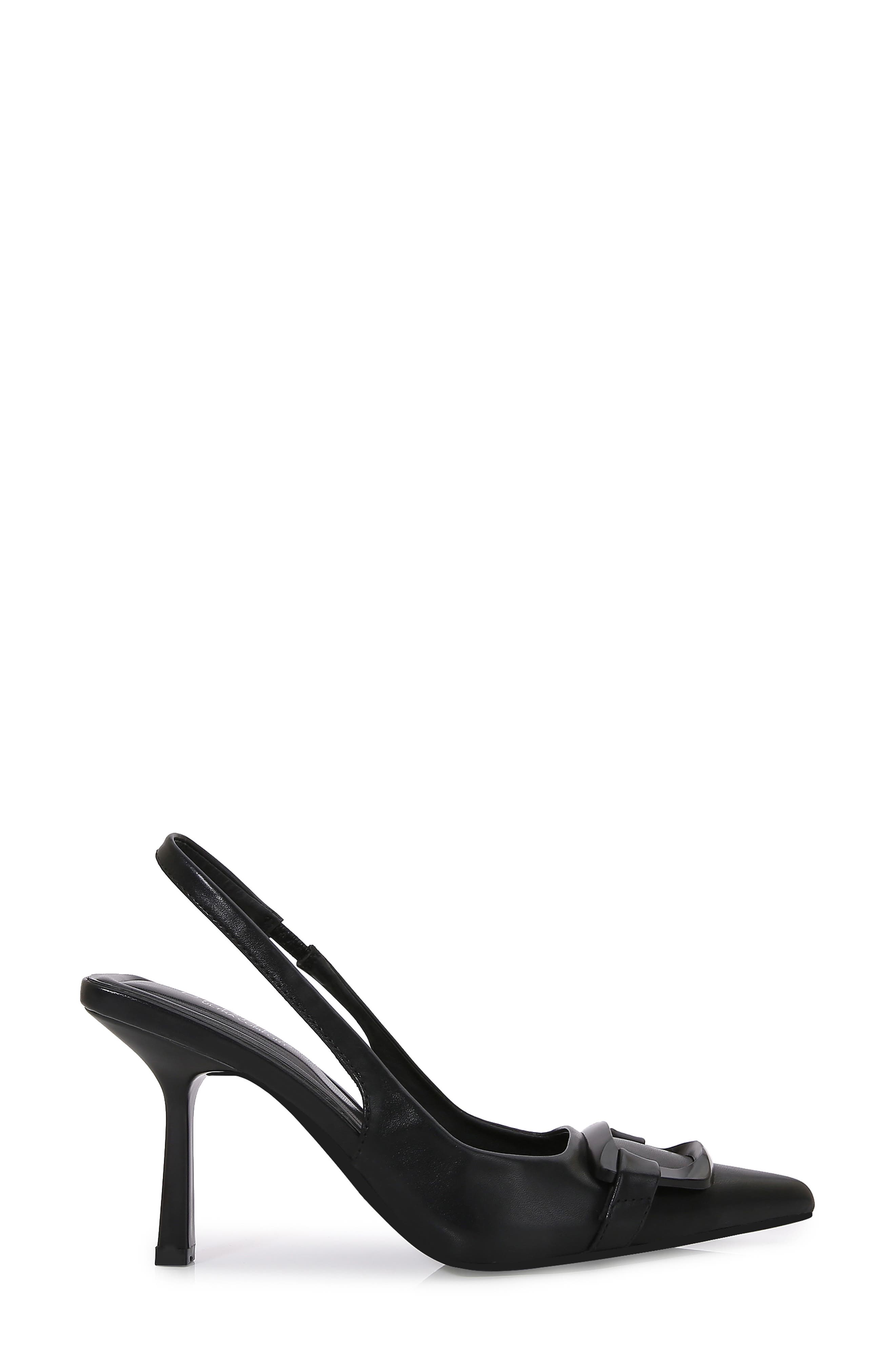BERNESS Buckled Pointed Toe Slingback Pump, Alternate, color, Black