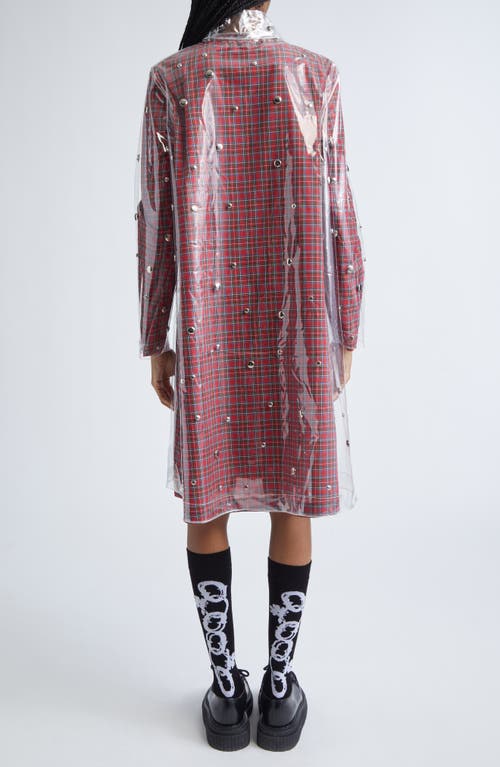 Chopova Lowena Squelchy Embellished Transparent Coat In Transparent