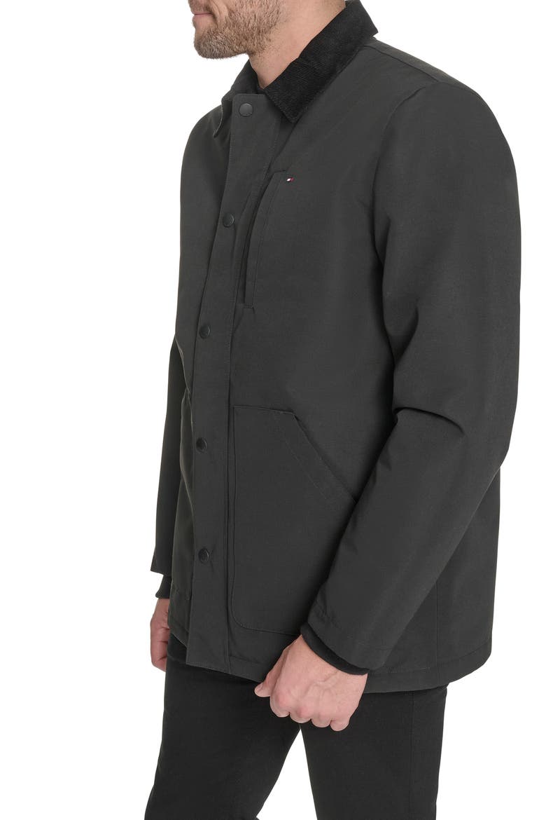 Corduroy Collar Barn Jacket, Alternate, color, BLACK