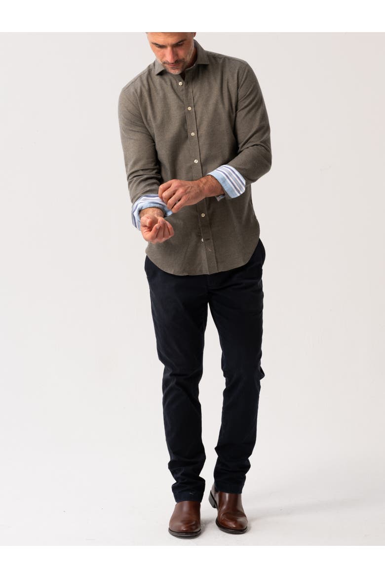 Button Up Collared Shirt, Alternate, color, Olive