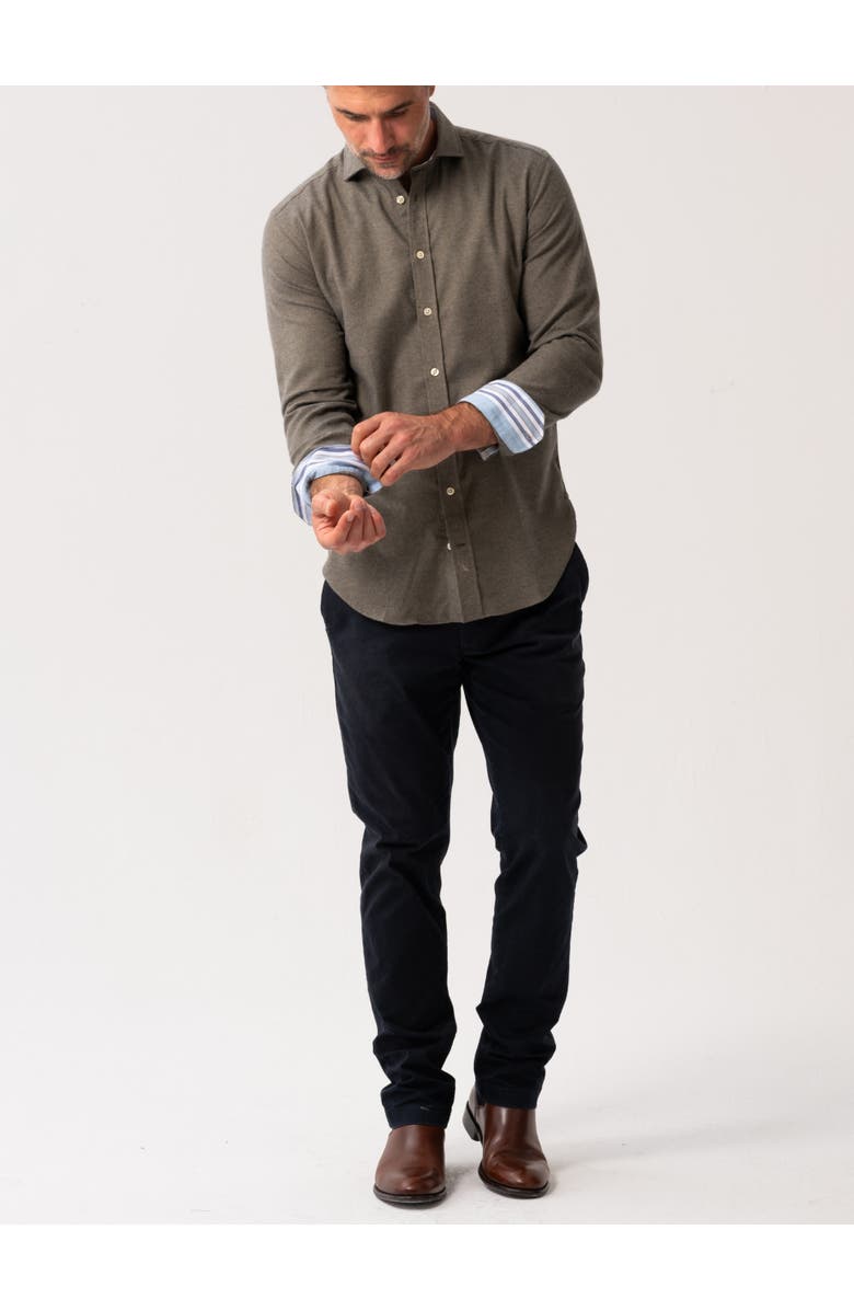 Koy Clothing Button Up Collared Shirt, Alternate, color, Olive