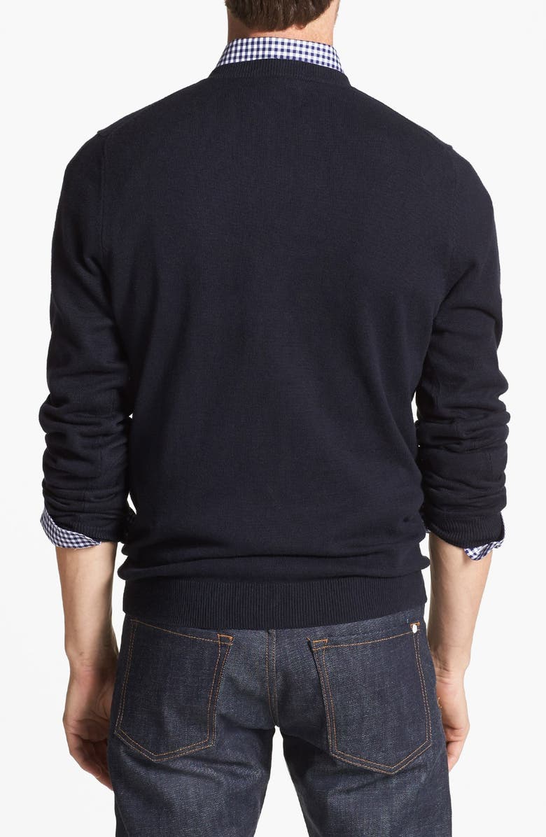 Wallin & Bros. Trim Fit V-Neck Cotton & Cashmere Sweater, Alternate, color,