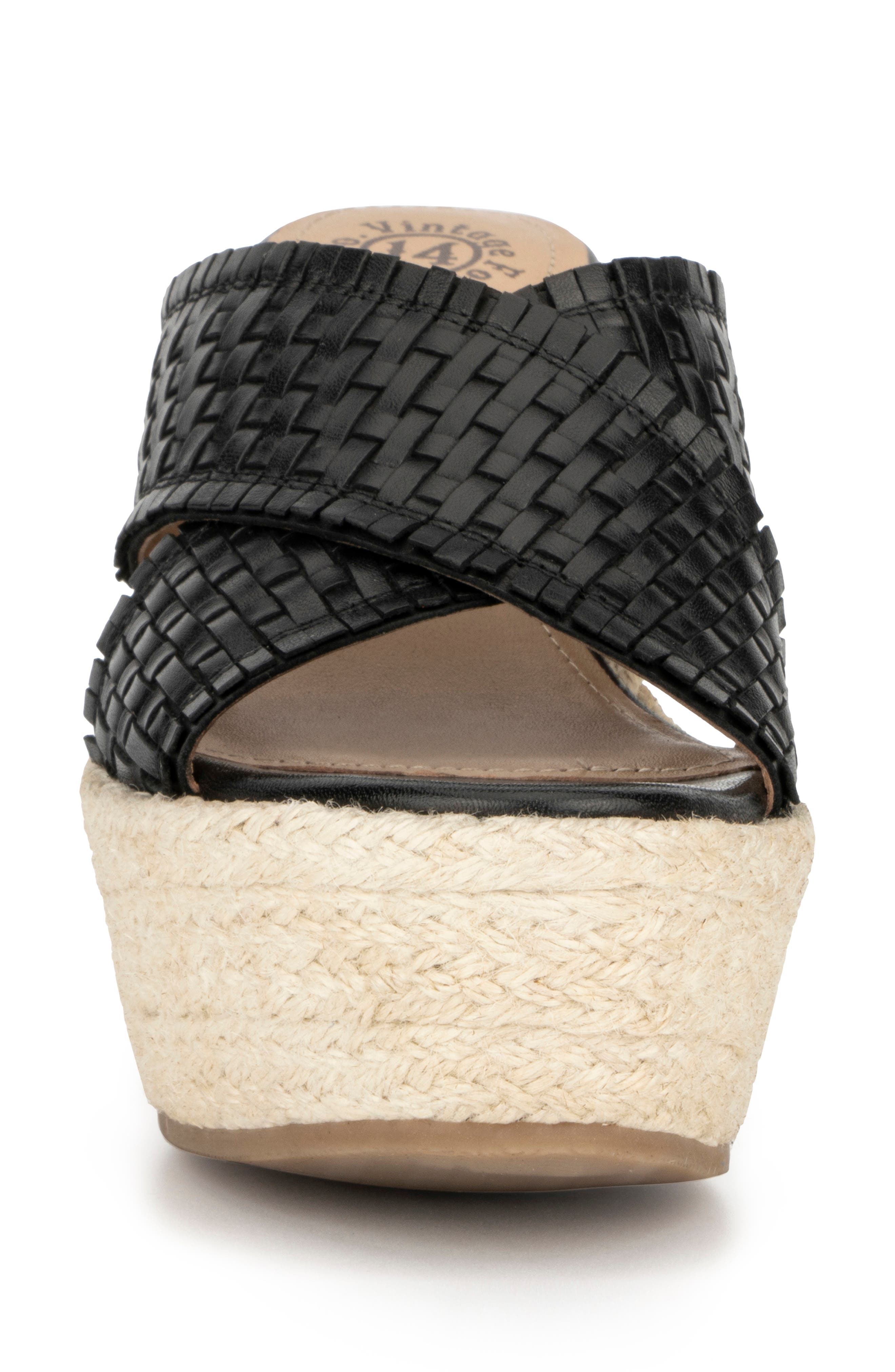 VINTAGE FOUNDRY Lorie Leather Espadrille Platform Wedge Sandal, Alternate, color, 