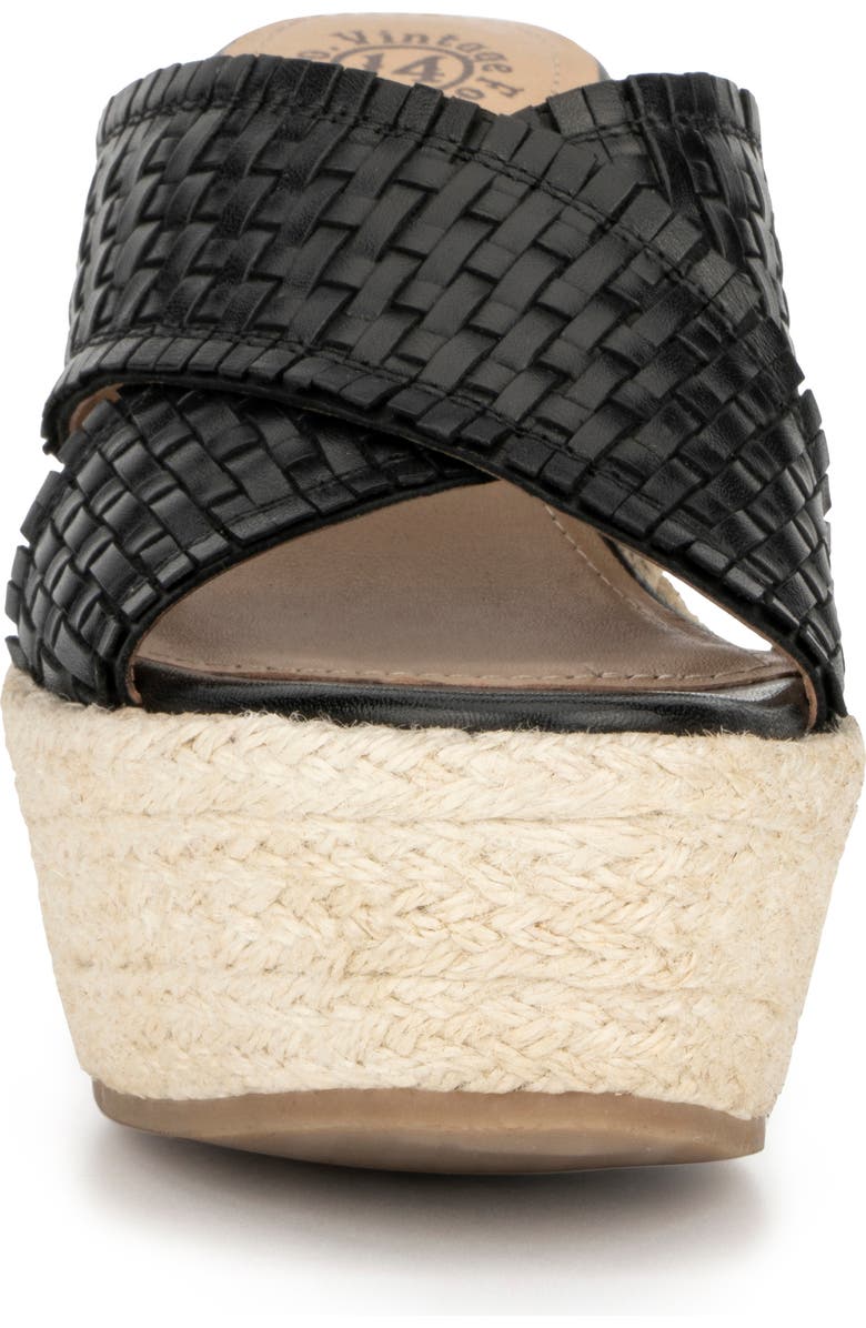 VINTAGE FOUNDRY Lorie Leather Espadrille Platform Wedge Sandal, Alternate, color,
