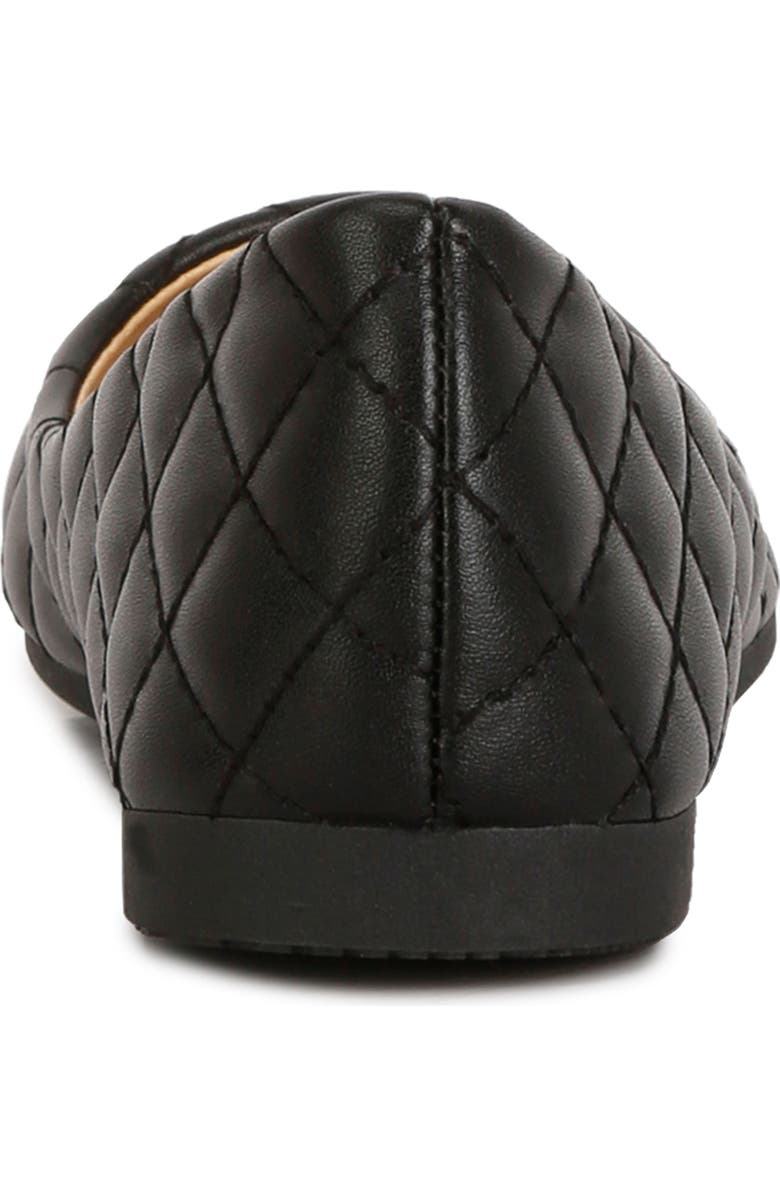 LONDON RAG Rikhani Quilted Pointed Toe Ballet Flat, Alternate, color, Black