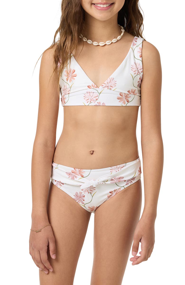 O'Neill Kids' Ivy Floral Two-Piece Swimsuit, Alternate, color, Tofu