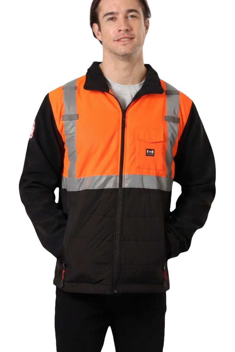 Men's Hi-Visibility Work Jacket, Alternate, color, Orange