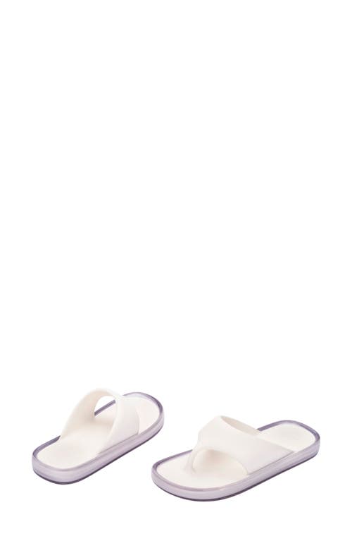 Shop Melissa Float Flip Flop In White/clear