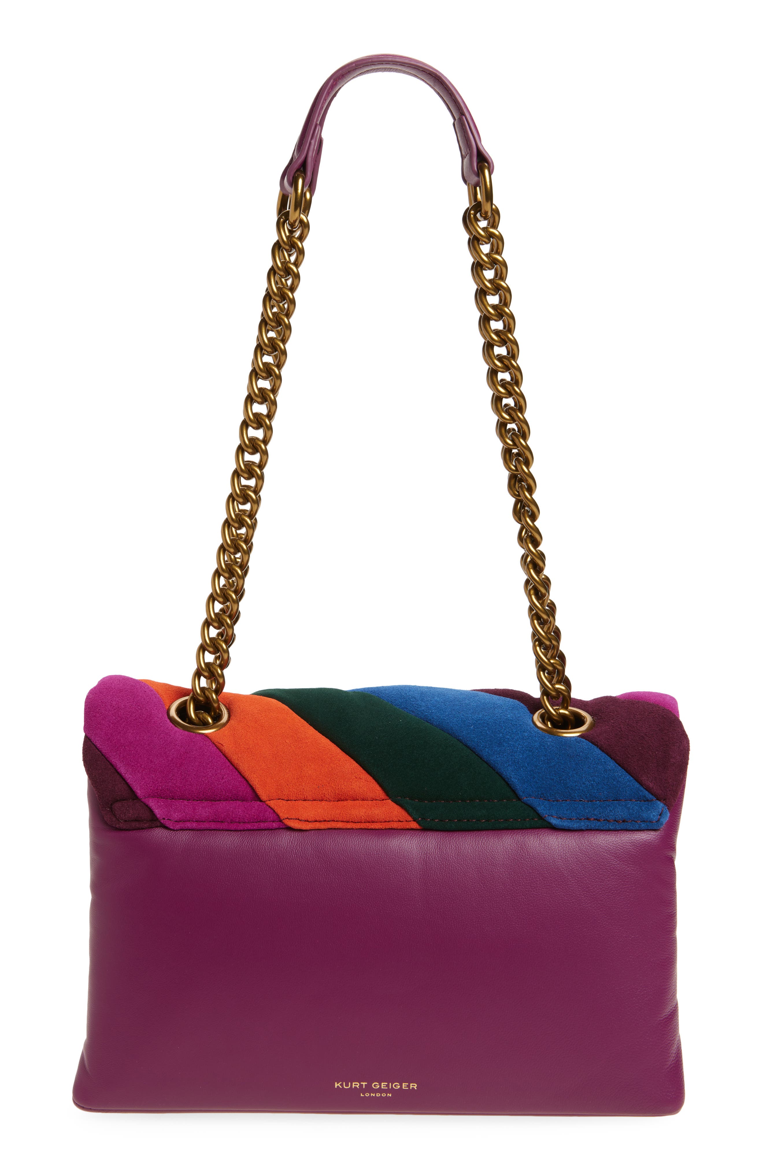 Kurt Geiger London Soho Quilted Suede Shoulder Bag, Alternate, color, 