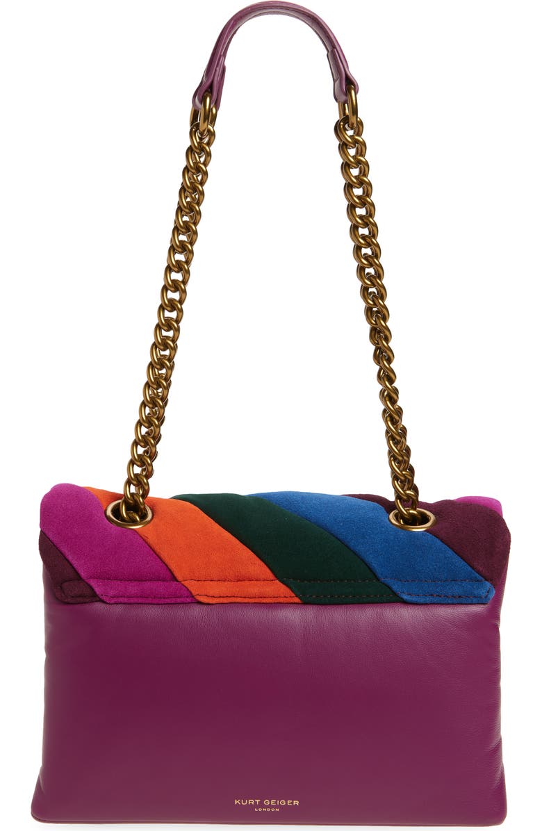 Kurt Geiger London Soho Quilted Suede Shoulder Bag, Alternate, color,