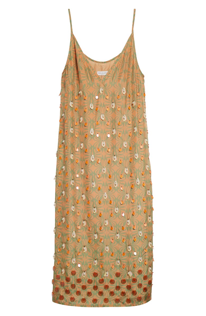 Dries Van Noten Embellished Silk Slipdress, Alternate, color, 