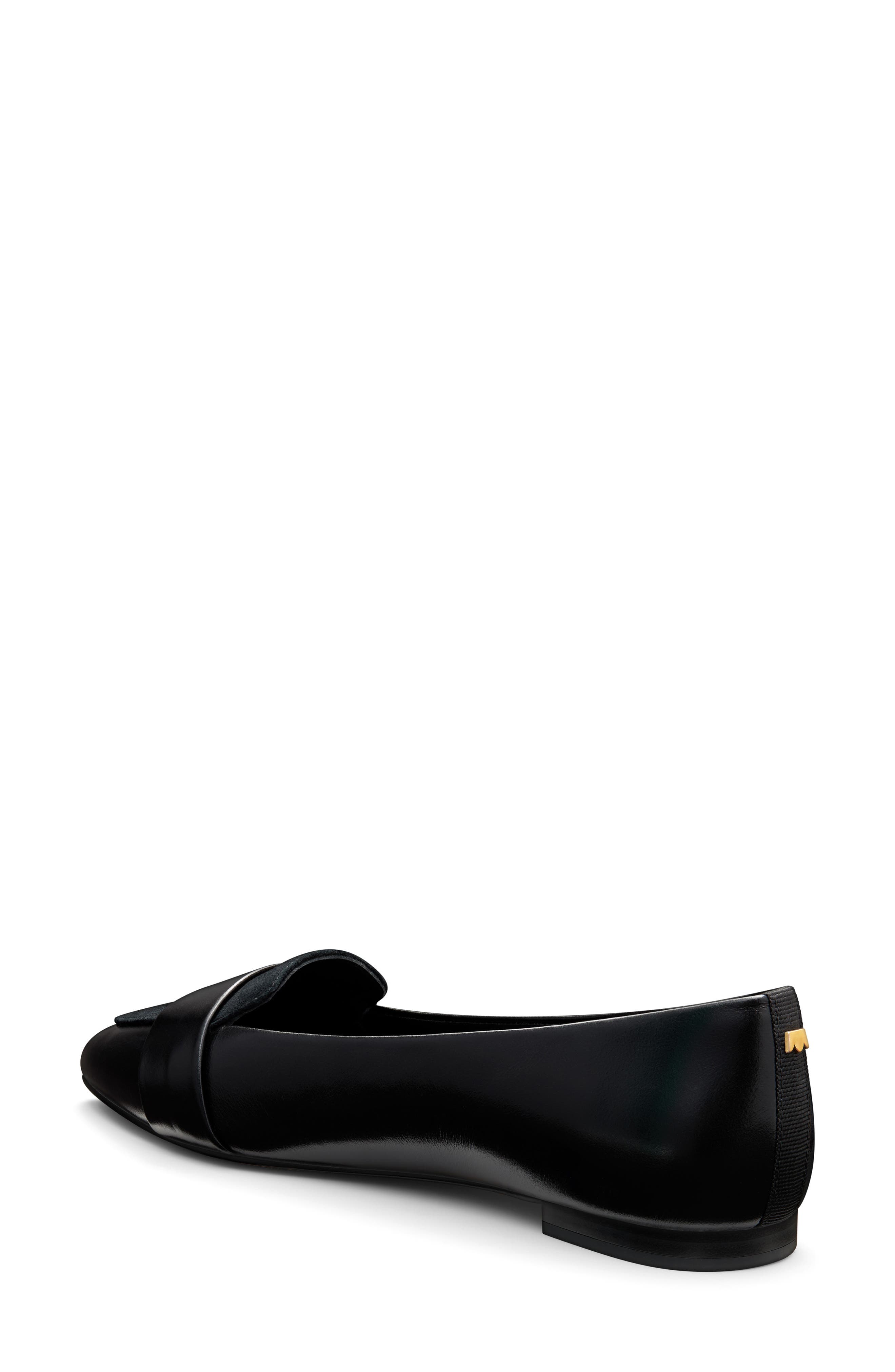 Sparrow Pointed Toe Flat, Alternate, color, LICORICE LEATHER